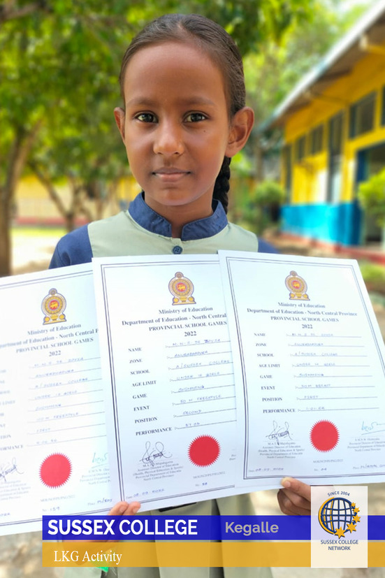 Nithini De Soyza excels in swimming at Provincial Games 2022.